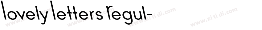 Lovely Letters Regul字体转换